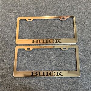 BUICK Chrome Silver License Plate Frame Set